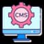 CMS icon- content management system integrated in Webflow projects