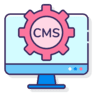 CMS icon- content management system integrated in Webflow projects